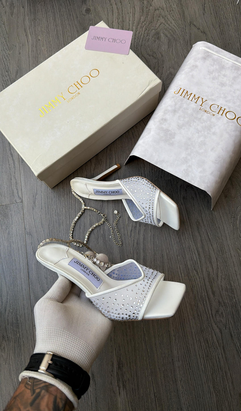Crystal embellished sandals