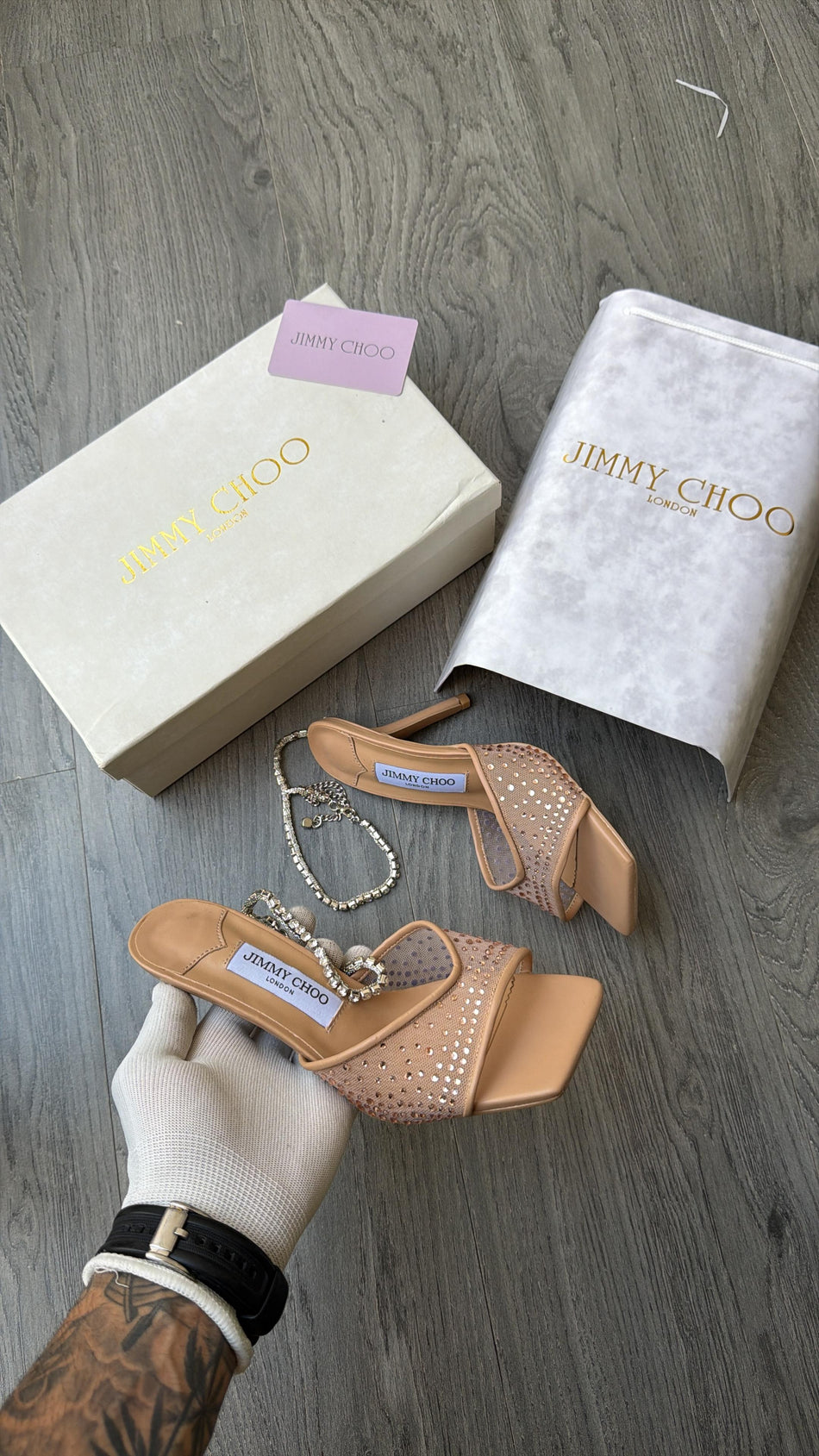 Crystal embellished sandals
