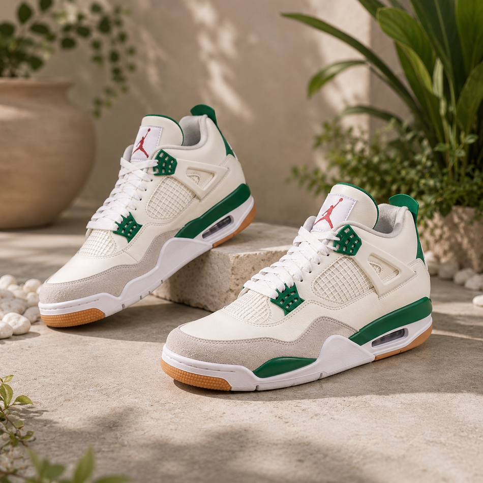 Air Jordan 4 Retro( white and green )