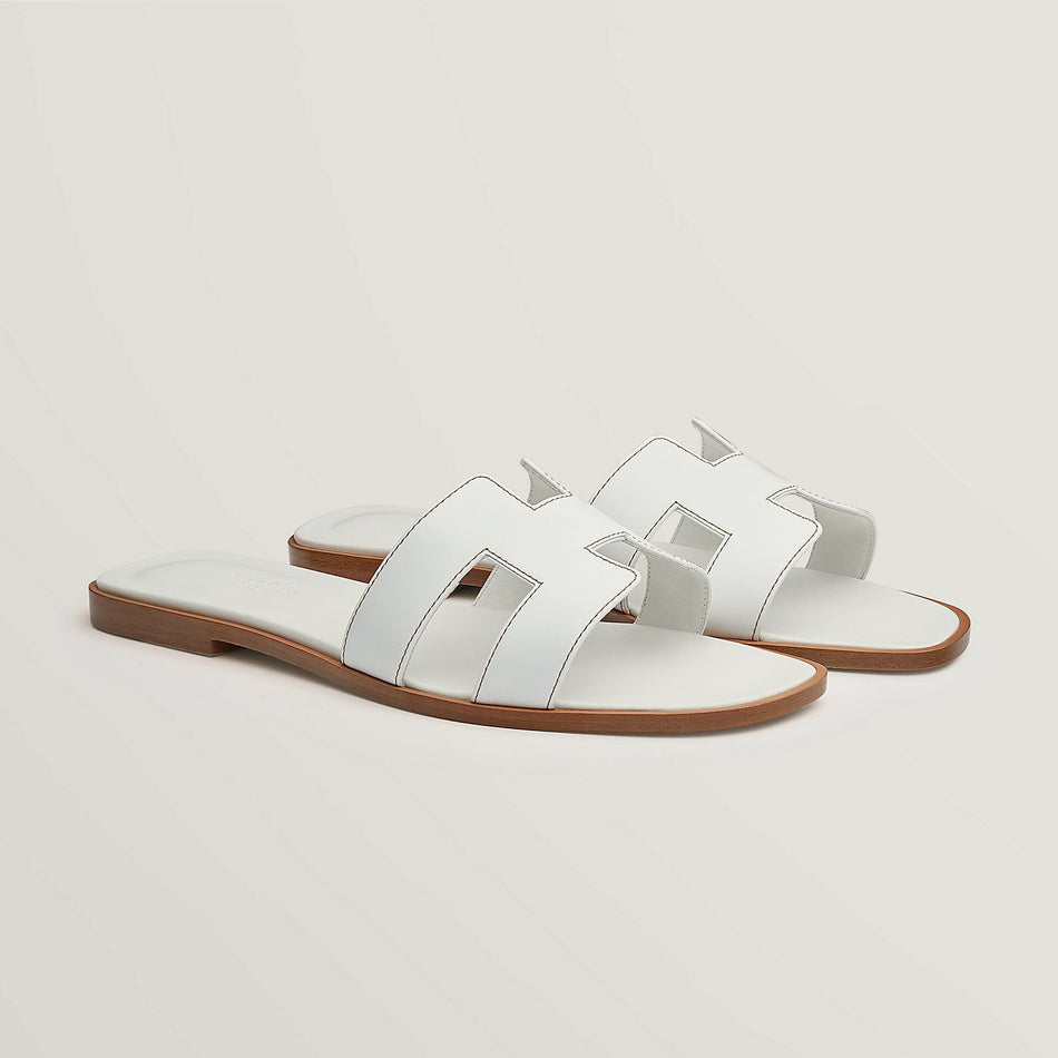 Signature "H" cut-out strap sandal - Blanc