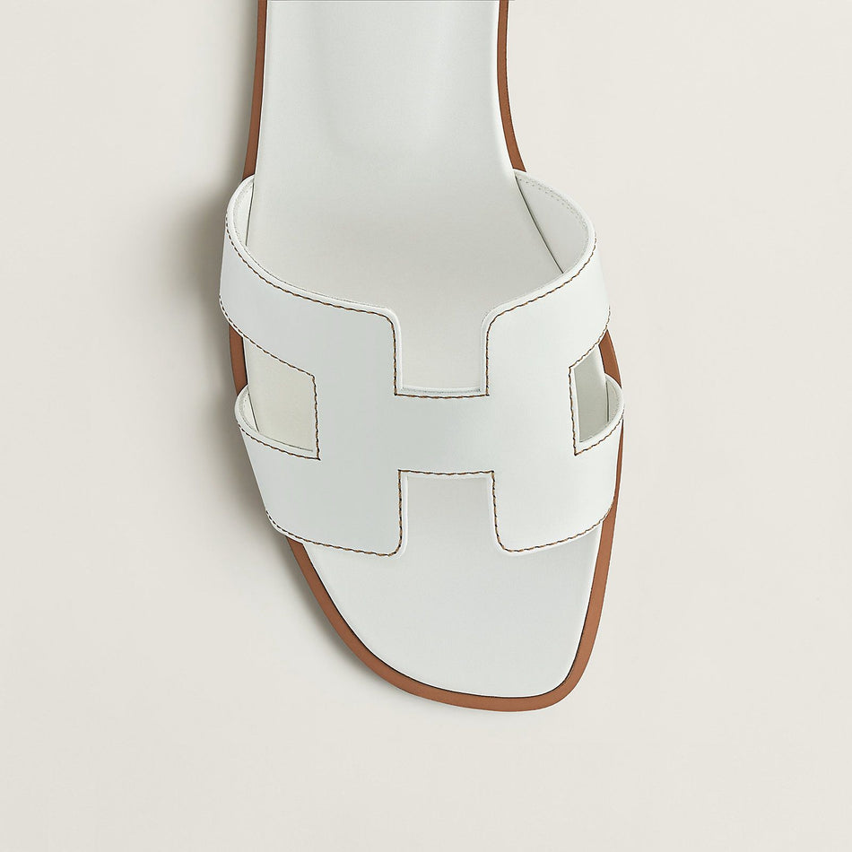 Signature "H" cut-out strap sandal - Blanc